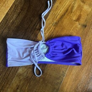 Purple and White Bikini Top
